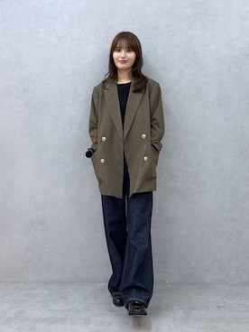 「TONAL（トーナル）のアイテム」を使った、AYUさん（レディース・158cm）の秋コーディネート