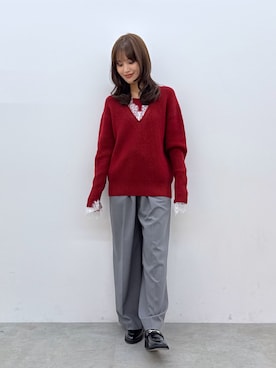 「TONAL（トーナル）のアイテム」を使った、AYUさん（レディース・158cm）の秋コーディネート