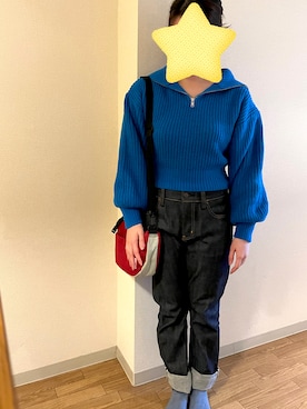 「CHUMS（チャムス）のアイテム（バッグ）」を使った、Kさん（レディース・152cm）の秋コーディネート