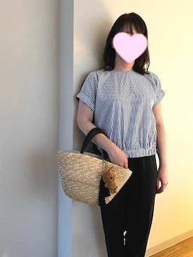 「SHARE PARK（シェアパーク）のアイテム」を使った、Kさん（レディース・152cm）の夏コーディネート