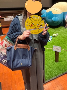 「LONGCHAMP（ロンシャン）のアイテム」を使った、Kさん（レディース・152cm）の冬コーディネート