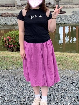 「laboratory work（ラボラトリーワーク）のアイテム」を使った、Kさん（レディース・152cm）の夏コーディネート