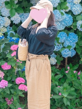 「Diosfront（ディオスフロント）のアイテム（トップス）」を使った、Kさん（レディース・152cm）の夏コーディネート