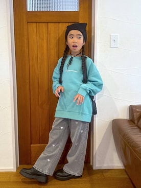 「アイテム（アクセサリー）」を使った、おははさん（キッズ・135cm）の秋コーディネート