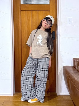 「GLOBAL WORK（グローバルワーク）のアイテム（帽子）」を使った、おははさん（キッズ・135cm）の春コーディネート