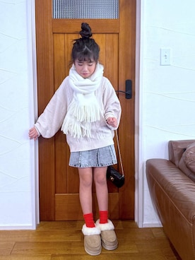 「アイテム（ファッション雑貨）」を使った、おははさん（キッズ・135cm）の冬コーディネート