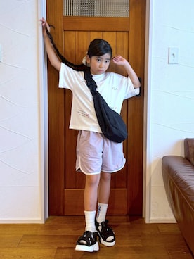 「アイテム（レッグウェア）」を使った、おははさん（キッズ・129cm・40代）の夏コーディネート