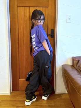 「LOWRYS FARM（ローリーズファーム）のカラーリブソックス　286765（ソックス/靴下）」を使った、おははさん（キッズ・130cm）の夏コーディネート