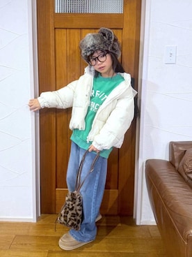 「アイテム（パンツ）」を使った、おははさん（キッズ・135cm）の冬コーディネート