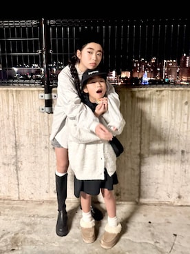 「アイテム（スカート）」を使った、おははさん（キッズ・162cm）の秋コーディネート