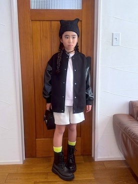 「アイテム（ジャケット/アウター）」を使った、おははさん（キッズ・135cm）の秋コーディネート