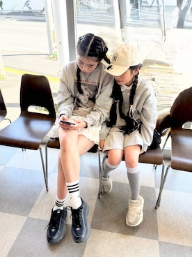 「Heather（ヘザー）のアイテム」を使った、おははさん（キッズ・163cm）の春コーディネート