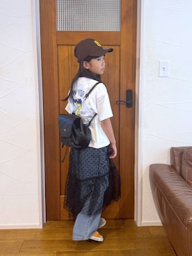 「GLOBAL WORK（グローバルワーク）のアイテム（トップス）」を使った、おははさん（キッズ・139cm）の秋コーディネート