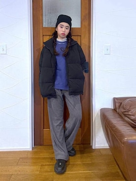 「アイテム（ダウンジャケット/コート）」を使った、おははさん（キッズ・162cm）の冬コーディネート