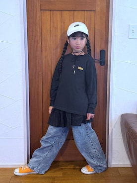 「アイテム（アクセサリー）」を使った、おははさん（キッズ・132cm）の秋コーディネート