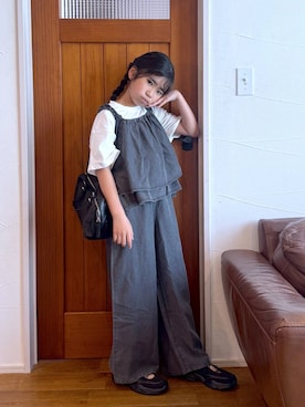 「GLOBAL WORK（グローバルワーク）のアイテム（シューズ）」を使った、おははさん（キッズ・137cm）の春コーディネート