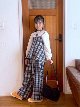 「アイテム（ショルダーバッグ）」を使った、おははさん（キッズ・139cm）の秋コーディネート