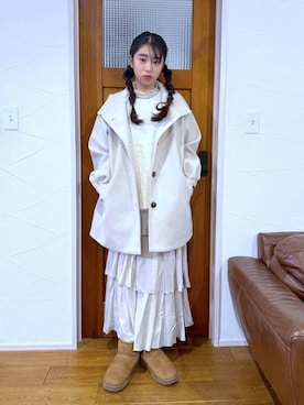 「アイテム（ネックレス）」を使った、おははさん（キッズ・162cm）の冬コーディネート