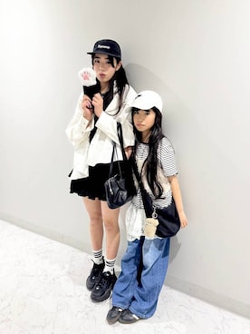 「アイテム（アクセサリー）」を使った、おははさん（キッズ・163cm）の春コーディネート