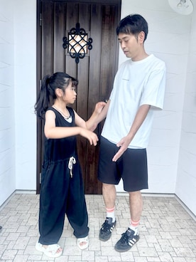「GLOBAL WORK（グローバルワーク）のアイテム」を使った、おははさん（キッズ・137cm）の夏コーディネート