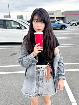 「アイテム（スカート）」を使った、おははさん（キッズ・162cm）の秋コーディネート