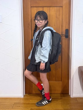 「アイテム（その他トップス）」を使った、おははさん（キッズ・132cm）の秋コーディネート