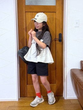 「GLOBAL WORK（グローバルワーク）のアイテム（帽子）」を使った、おははさん（キッズ・135cm）の春コーディネート