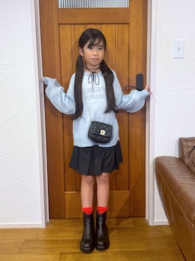 「アイテム（ブーツ）」を使った、おははさん（キッズ・132cm）の秋コーディネート
