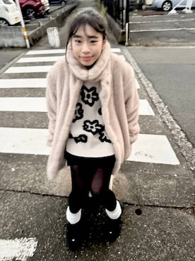 「リラックス」｜おははさん（キッズ・162cm）の冬コーディネート