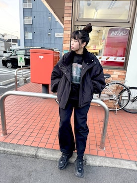 「BAYFLOW（ベイフロー）のアイテム」を使った、おははさん（キッズ・163cm）の冬コーディネート