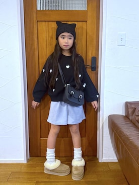 「アイテム（ショルダーバッグ）」を使った、おははさん（キッズ・135cm）の秋コーディネート