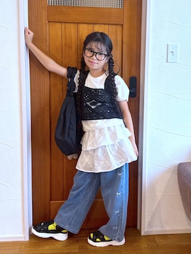 「アイテム（ソックス/靴下）」を使った、おははさん（キッズ・130cm）の夏コーディネート