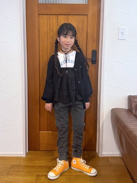 「アイテム（アクセサリー）」を使った、おははさん（キッズ・132cm）の秋コーディネート