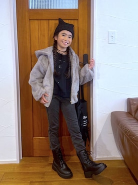 「アイテム（帽子）」を使った、おははさん（キッズ・135cm・40代）の秋コーディネート