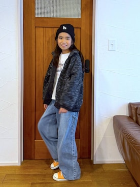 「GLOBAL WORK（グローバルワーク）のアイテム（ジャケット/アウター）」を使った、おははさん（キッズ・139cm）の秋コーディネート