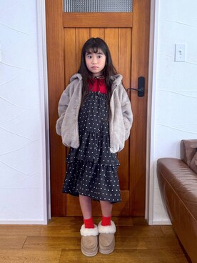 「アイテム（ブルゾン）」を使った、おははさん（キッズ・135cm）の秋コーディネート