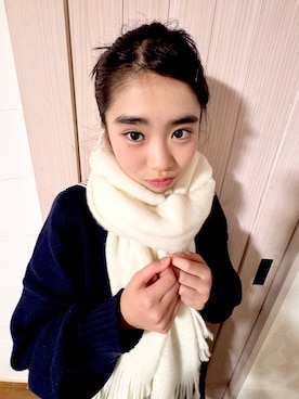 「アイテム（マフラー）」を使った、おははさん（キッズ・162cm）の秋コーディネート