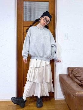 「リラックス」｜おははさん（キッズ・162cm）の冬コーディネート