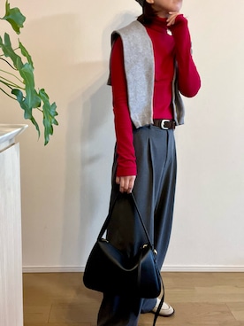 「アイテム（ベルト）」を使った、ayaさん（レディース・161cm）の秋コーディネート