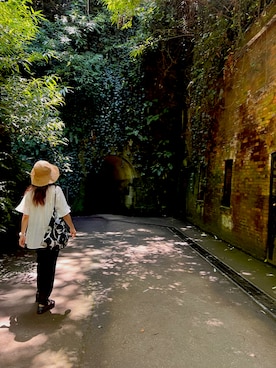 「marimekko（マリメッコ）のアイテム（トートバッグ）」を使った、hiraさん（レディース・161cm）の夏コーディネート