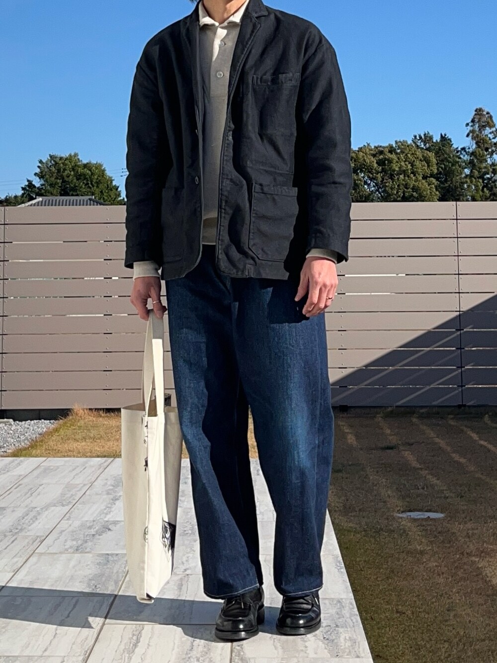 Porter Classic / テーラードジャケット/XL/コットン/NVY/無地 Porter Classic◇テーラードジャケット/XL/コットン/NVY/無地