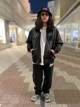 「アイテム（スタジャン）」を使った、purinさん（メンズ・173cm・30代）の秋コーディネート