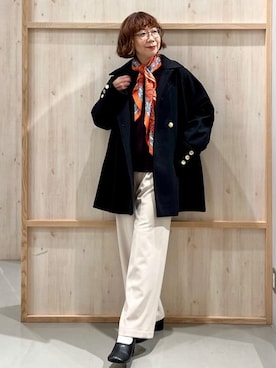 「THE SHOP TK （ザ ショップ ティーケー ）のオブリックトゥパンプス（パンプス）」を使った、nakoさん（レディース・158cm）の秋コーディネート