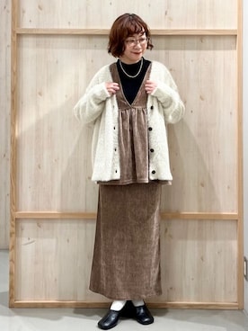 「THE SHOP TK （ザ ショップ ティーケー ）のオブリックトゥパンプス（パンプス）」を使った、nakoさん（レディース・158cm）の秋コーディネート