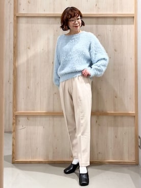 「THE SHOP TK （ザ ショップ ティーケー ）のオブリックトゥパンプス（パンプス）」を使った、nakoさん（レディース・158cm）の秋コーディネート