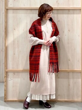 「THE SHOP TK （ザ ショップ ティーケー ）のオブリックトゥパンプス（パンプス）」を使った、nakoさん（レディース・158cm）の秋コーディネート