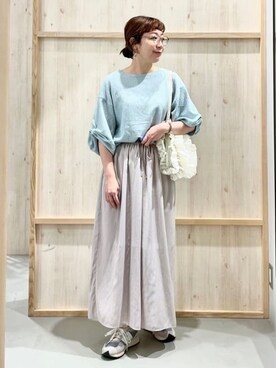 「THE SHOP TK （ザ ショップ ティーケー ）のアイテム（トートバッグ）」を使った、nakoさん（レディース・158cm）の夏コーディネート