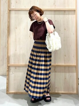 「THE SHOP TK （ザ ショップ ティーケー ）のアイテム（トートバッグ）」を使った、nakoさん（レディース・158cm）の夏コーディネート