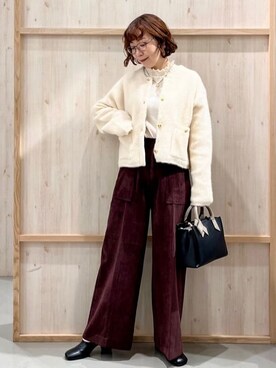 「THE SHOP TK （ザ ショップ ティーケー ）のオブリックトゥパンプス（パンプス）」を使った、nakoさん（レディース・158cm）の秋コーディネート