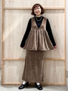 「THE SHOP TK （ザ ショップ ティーケー ）のオブリックトゥパンプス（パンプス）」を使った、nakoさん（レディース・158cm）の秋コーディネート